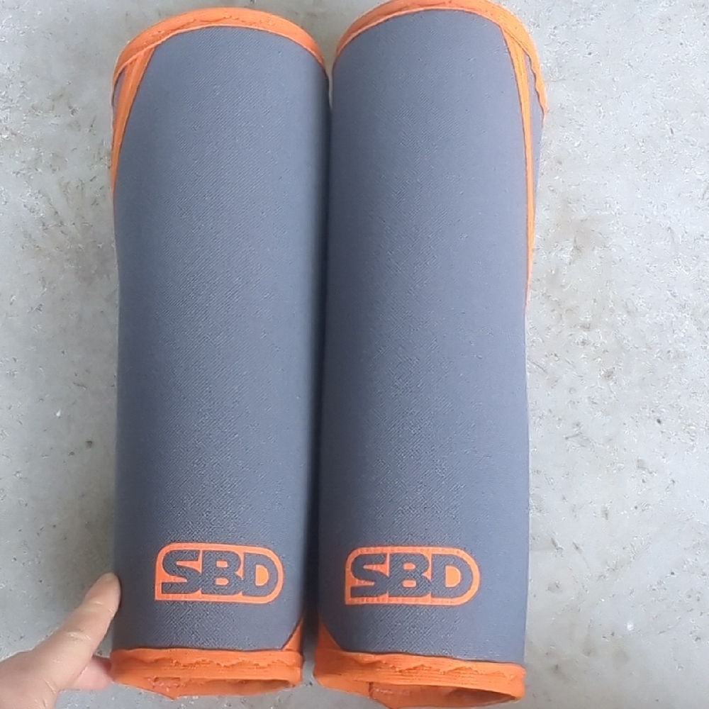 SBD Gray + Orange Knee Sleeve-original Size Small